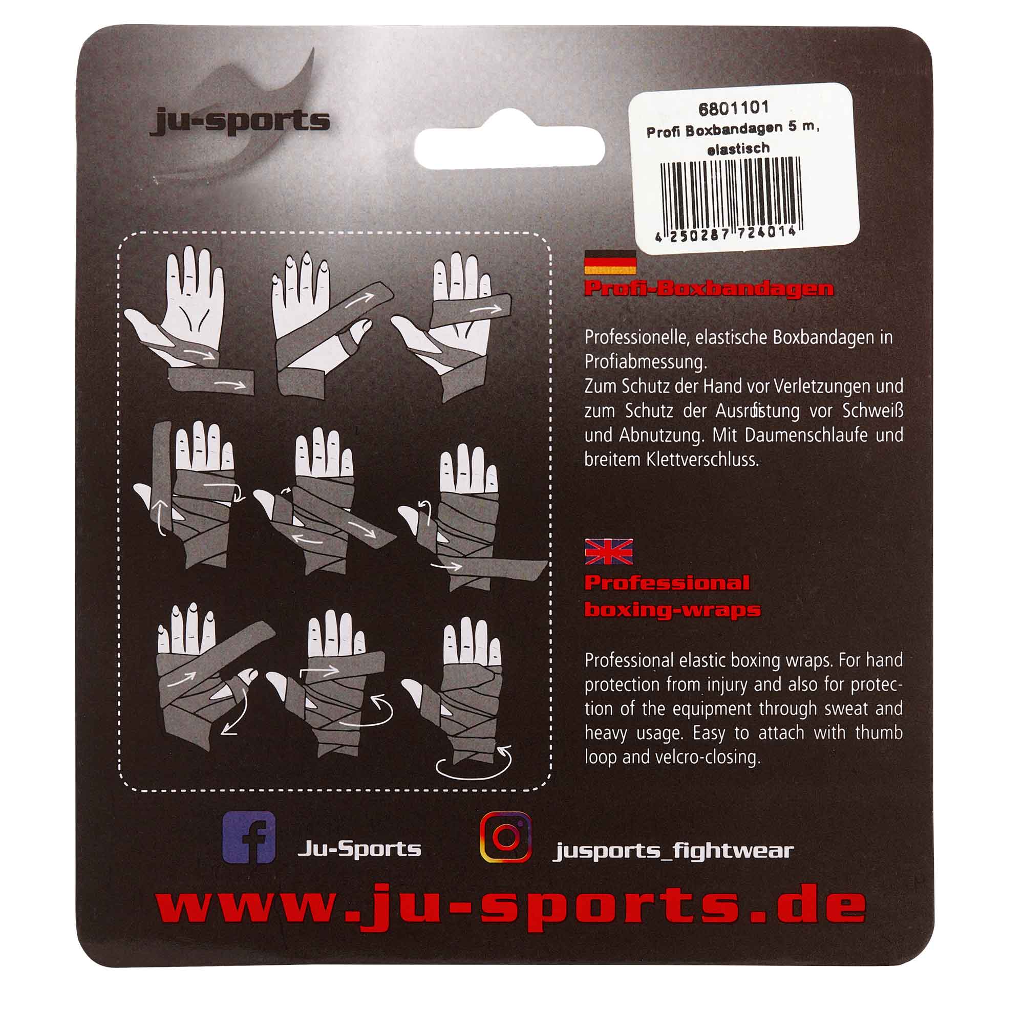 6801101_Blister Ju-Sports Profi Boxbandagen 5 m elastisch