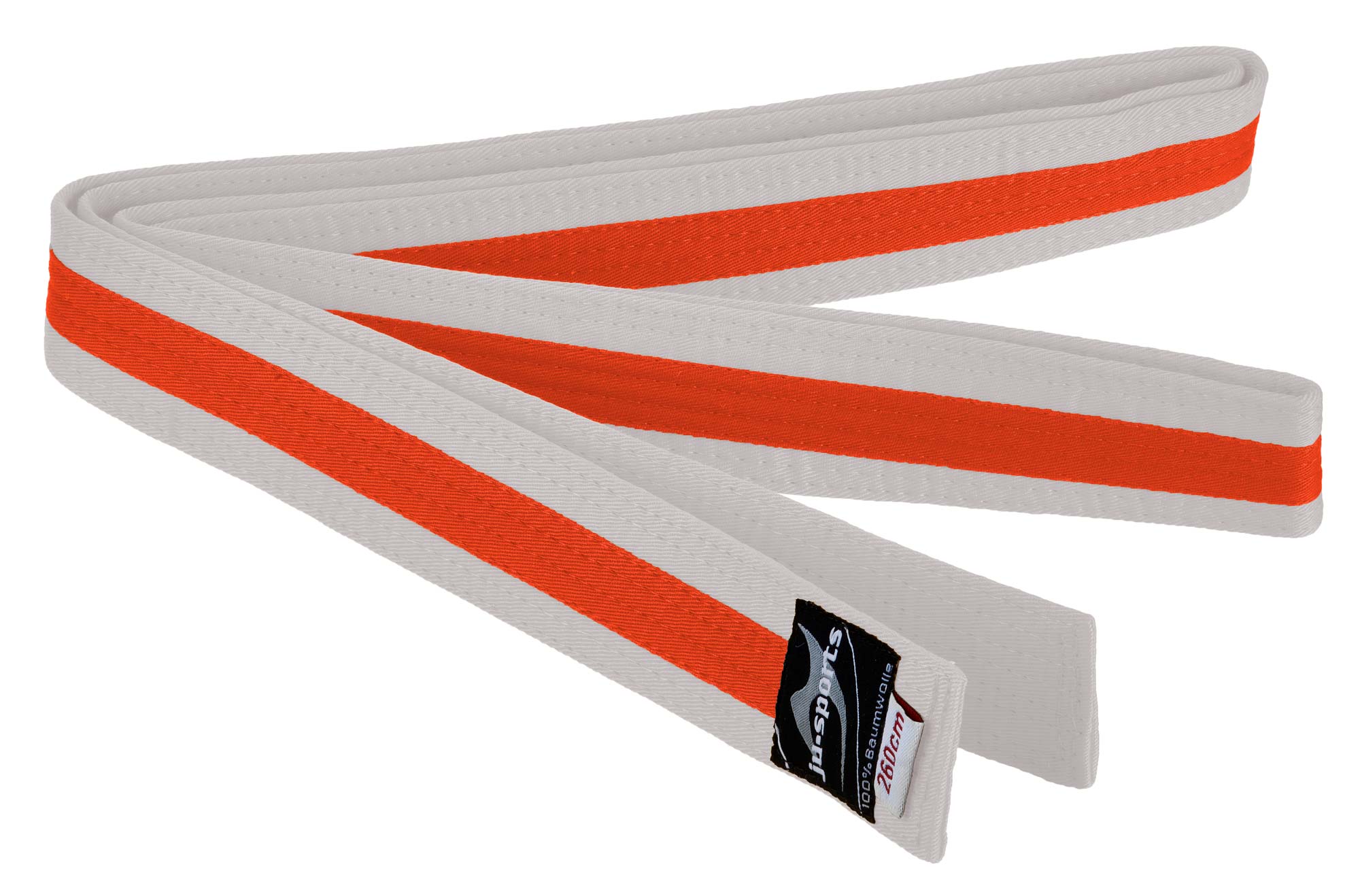 Ju-Sports Budogürtel weiß/orange/weiß