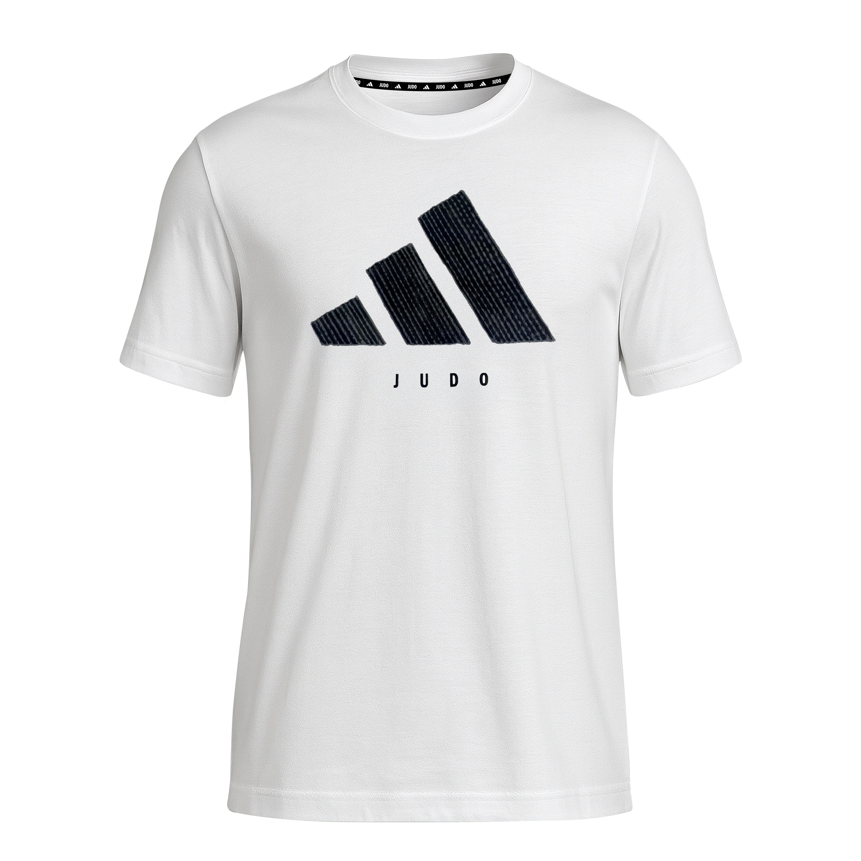 T-Shirt, Rundhals, Kurzarm, Weiß, Logo-Aufdruck