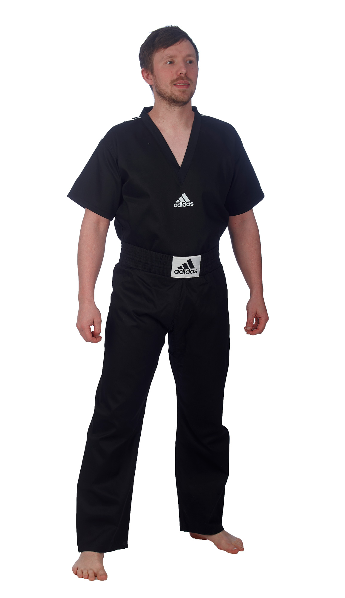 adiKBun20-Beginner-Uniform-black-M0029 adidas Kickbox-Uniform "Club" schwarz, adiKBUN20