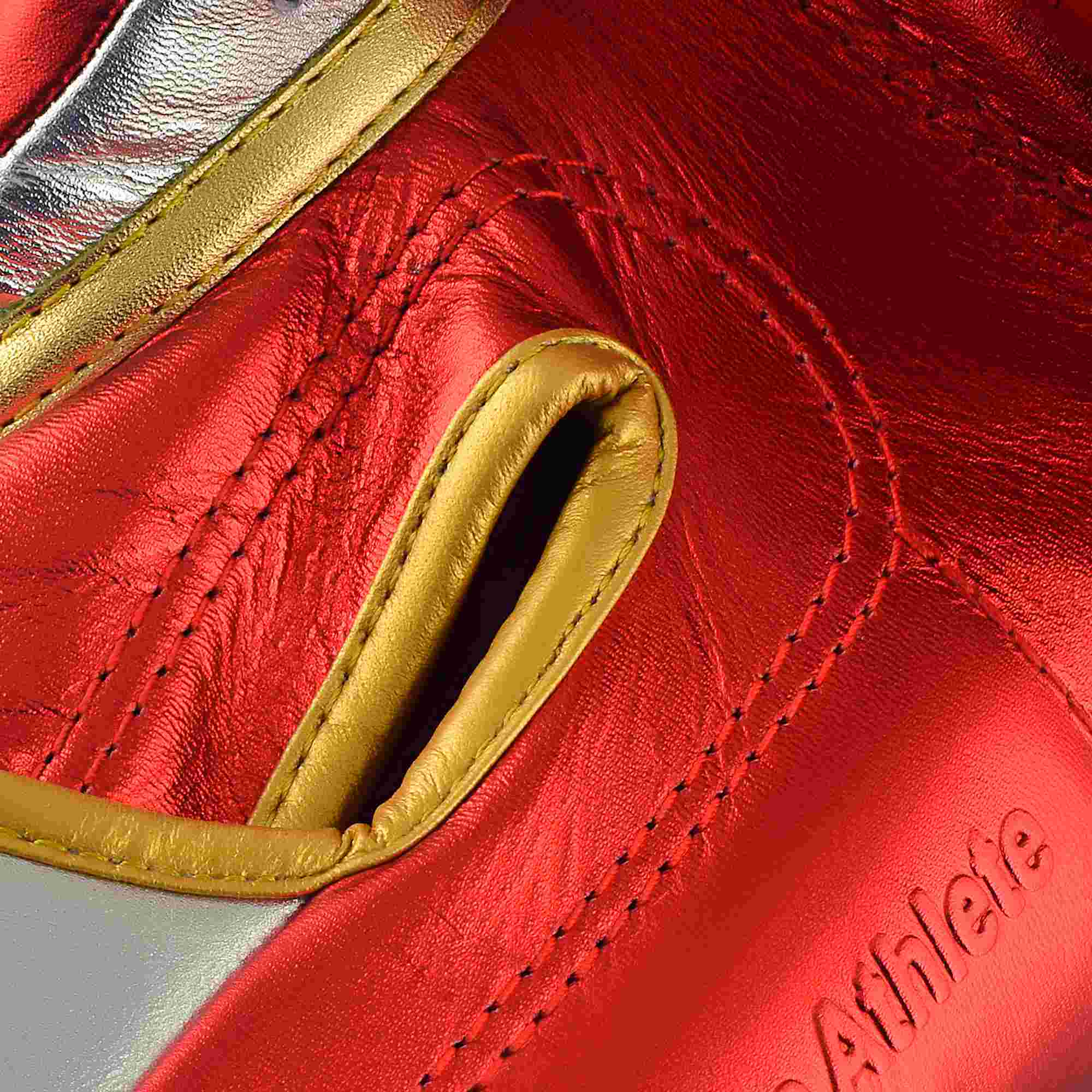adiSBG501-Red-Gold-Silver-Close-up-04 adidas adispeed strap up boxing gloves red metallic/gold, ADISBG501PRO