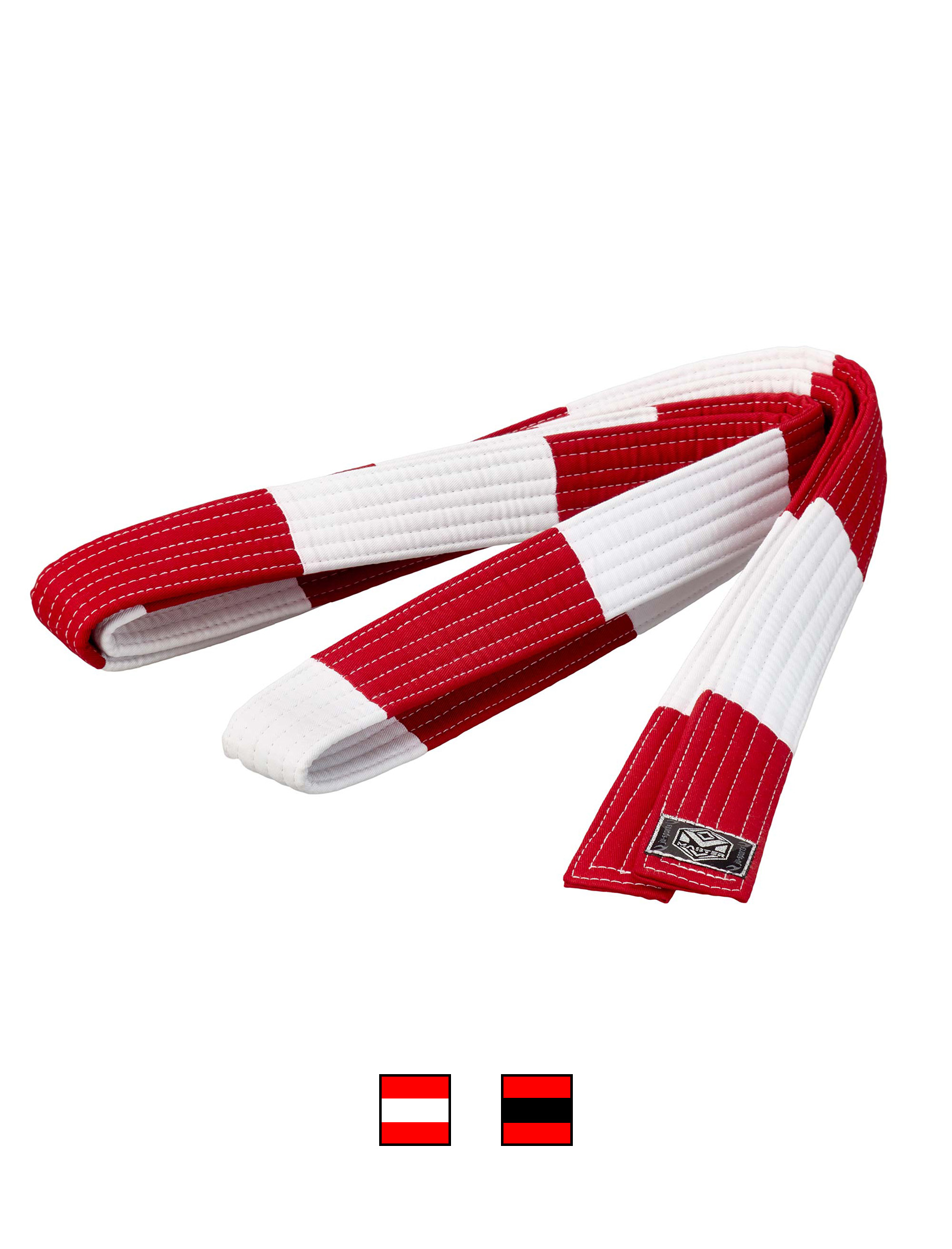 Ju-Sports Großmeistergürtel Master 7. Dan rot/weiß 5 cm