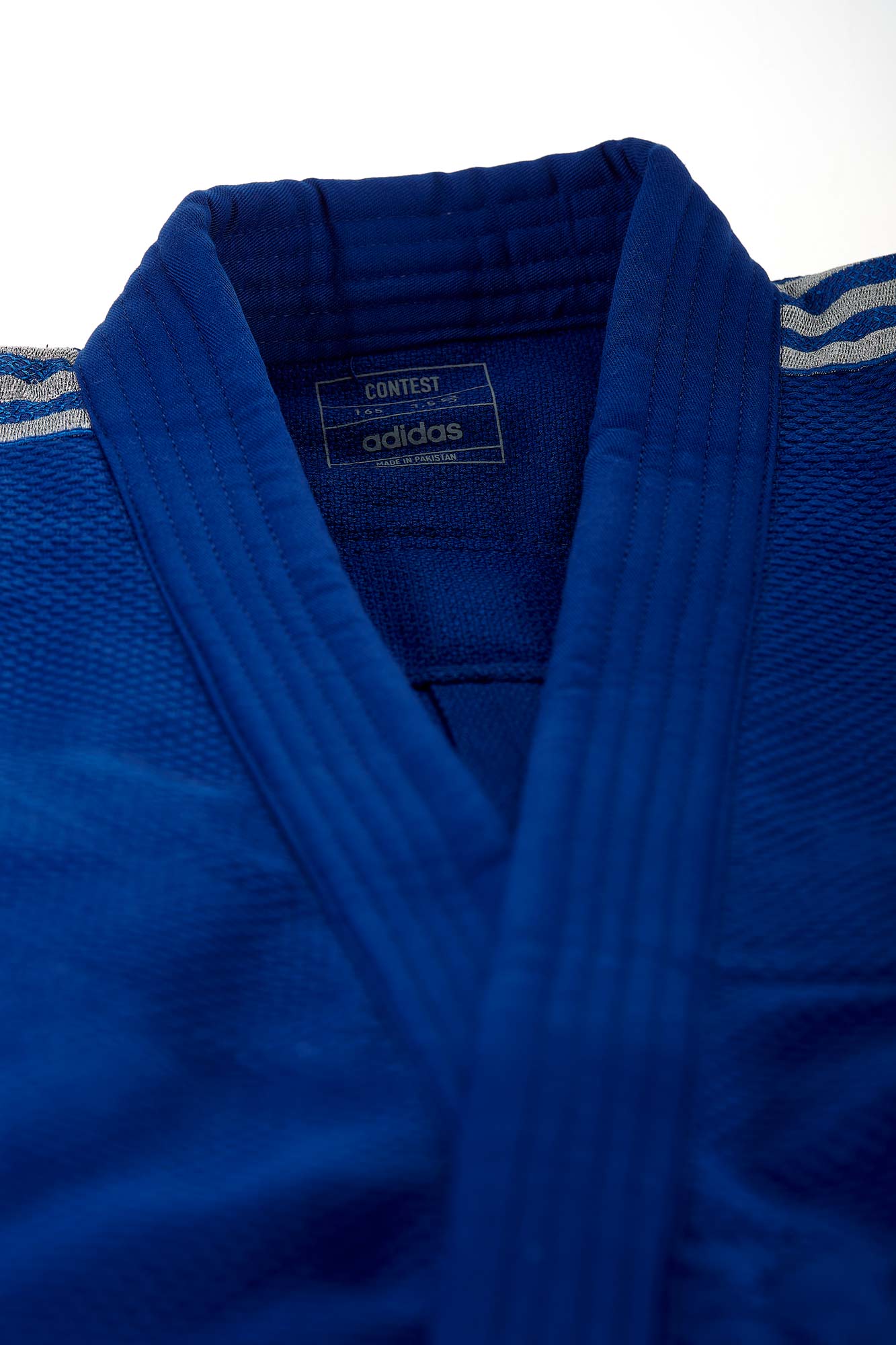 adidas Judo-Anzug Contest blau/silberne Streifen, J650B adidas Judo-Anzug Contest blau/silberne Streifen, J650B