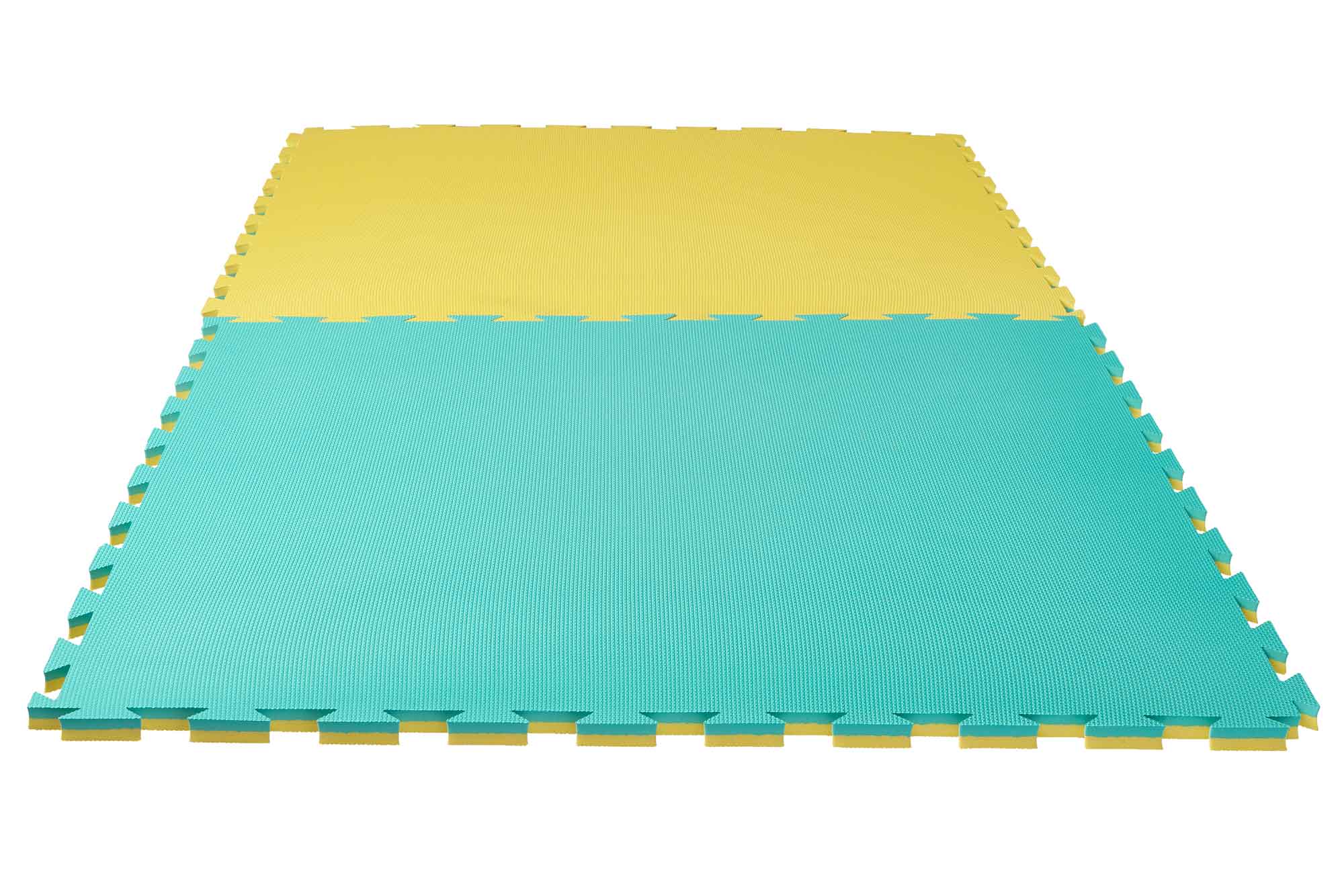 Puzzlematte-2cm-Grappling-green_yellow-3300014-3 Puzzlematte Pro Grappling 2 cm Crosstexture gelb/grün Wendematte