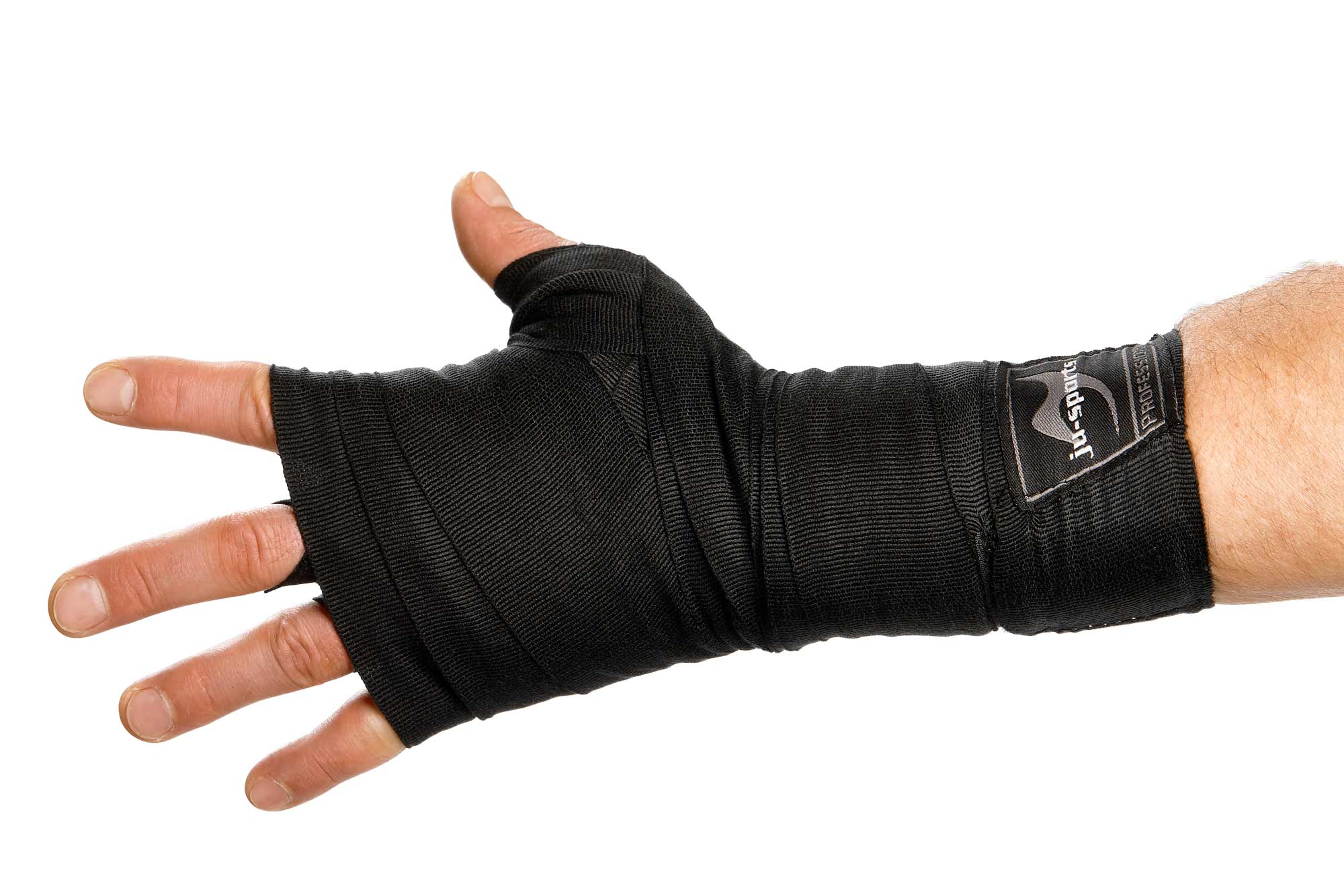 6801101-Profi-Boxbandagen-5m-elastisch-schwarz-D0004 Ju-Sports Profi Boxbandagen 5 m elastisch