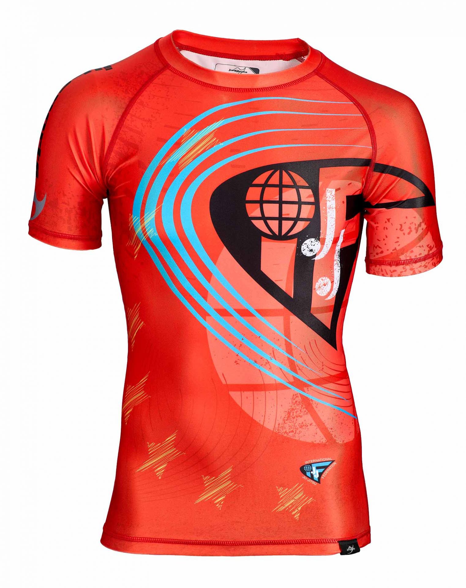 Rashguard kurzarm rot - JJIF approved mit Ländercode Rashguard kurzarm rot - JJIF approved mit Ländercode