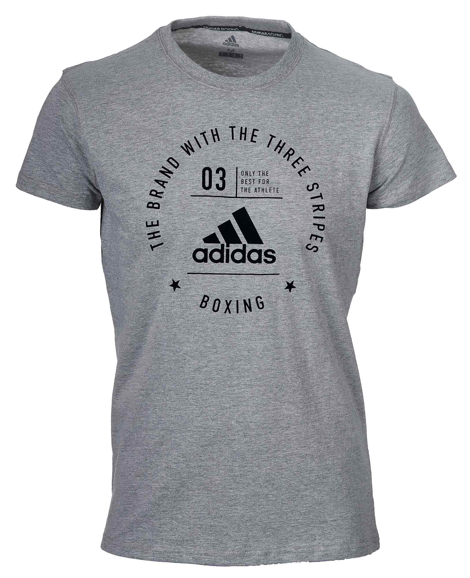 adiCL01B_CA-Community-T-Shirt-gray_black-02 adidas Community T-Shirt "BOXING" grey/black, adiCL01B