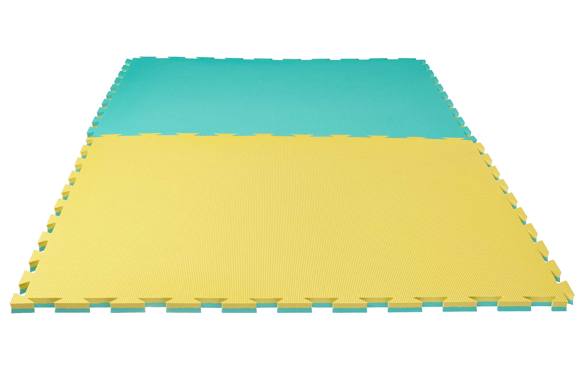 Puzzlematte Pro Grappling 2 cm Crosstexture gelb/grün Wendematte