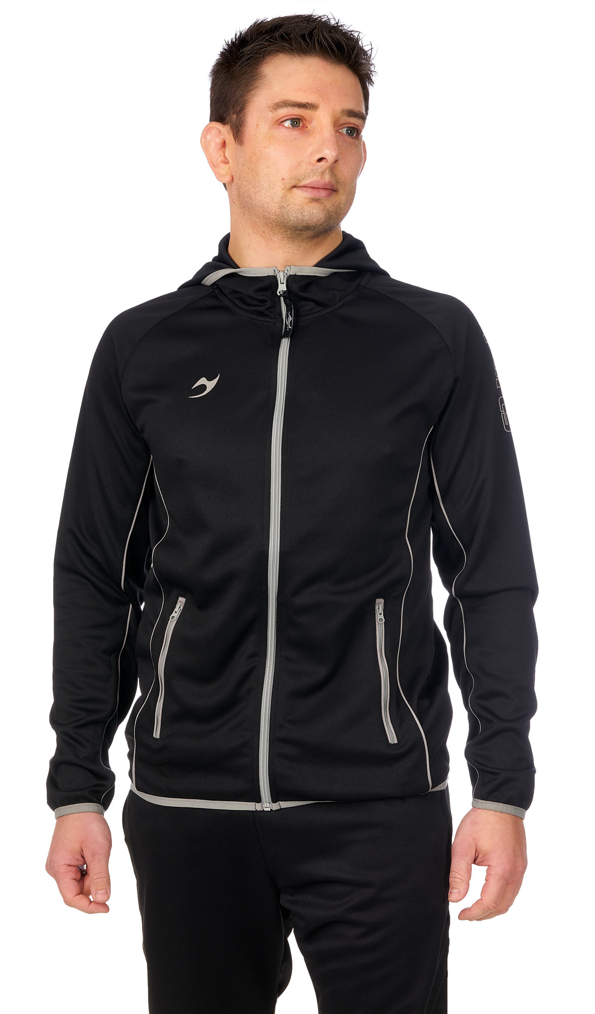 1127400-C3-Hooded-Team-Jacket-black-Model-0120 Teamwear C3 Hooded Team Jacket schwarz