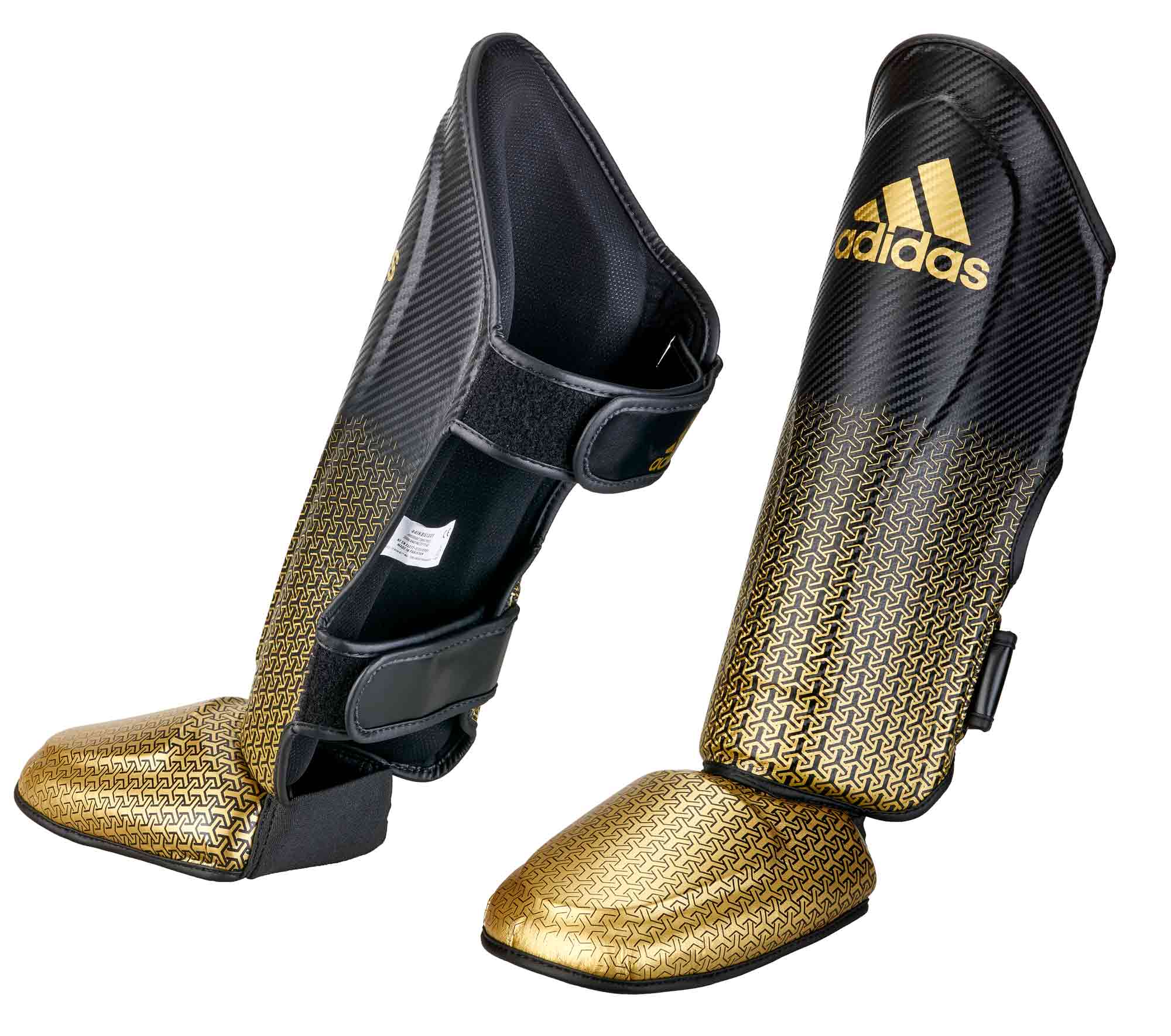 adiSGSI011-black_golde-Speed-Thai-Shin-n-Step-01 adidas Pro Kickboxing Schienbein-Spannschutz black/gold, adiKBSI300