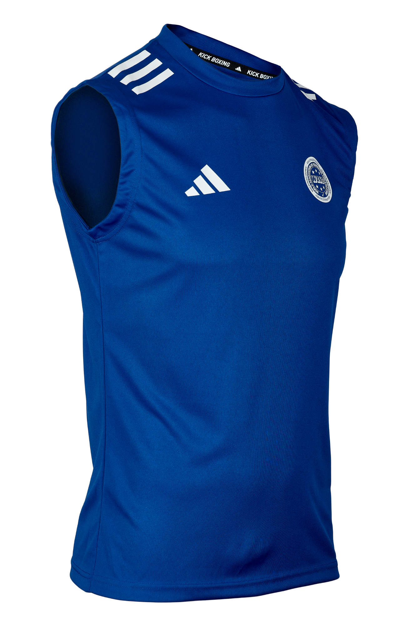 adidas Kickbox-Sleeveless Shirt Kick Light blau, WAKO adiWAKOST1