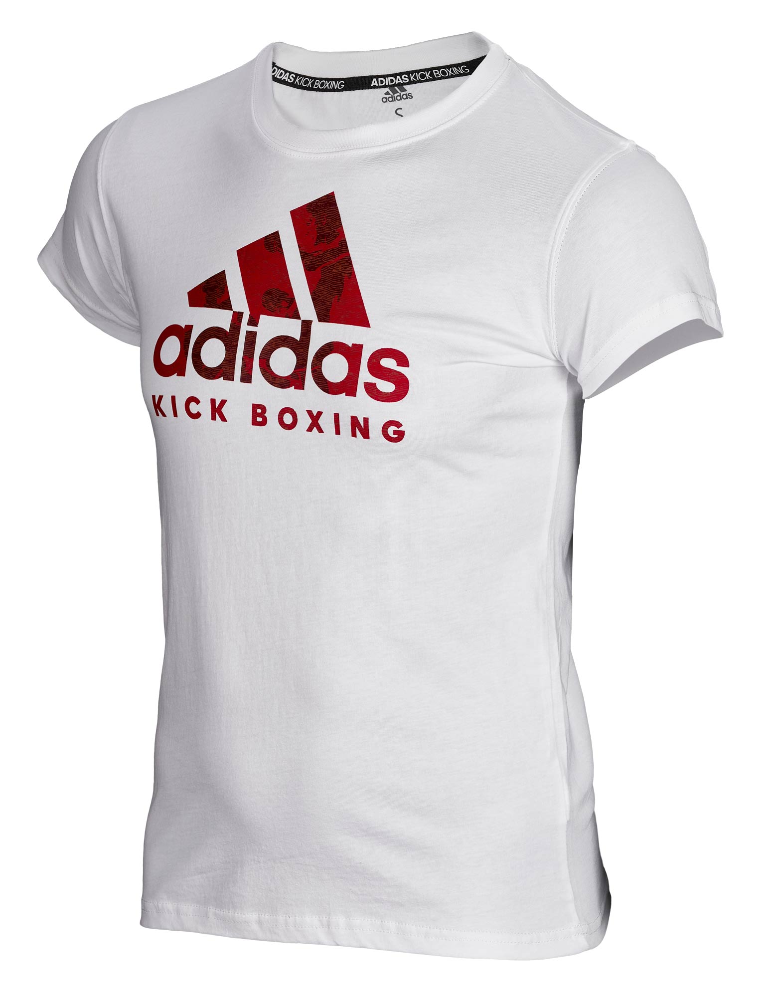 adiCLTS20KB-Badge-of-Sport-T-Shirt-white_red-1604 adidas Badge of Sport T-Shirt Kickboxing weiß, adiCLTS20KB