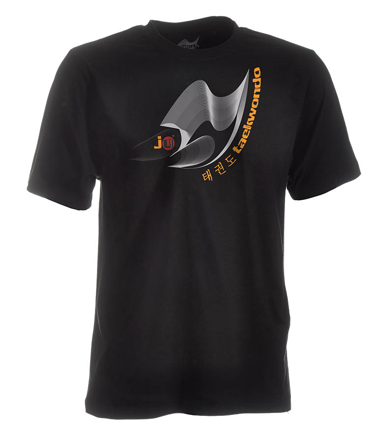 Taekwondo-Shirt Moiré schwarz