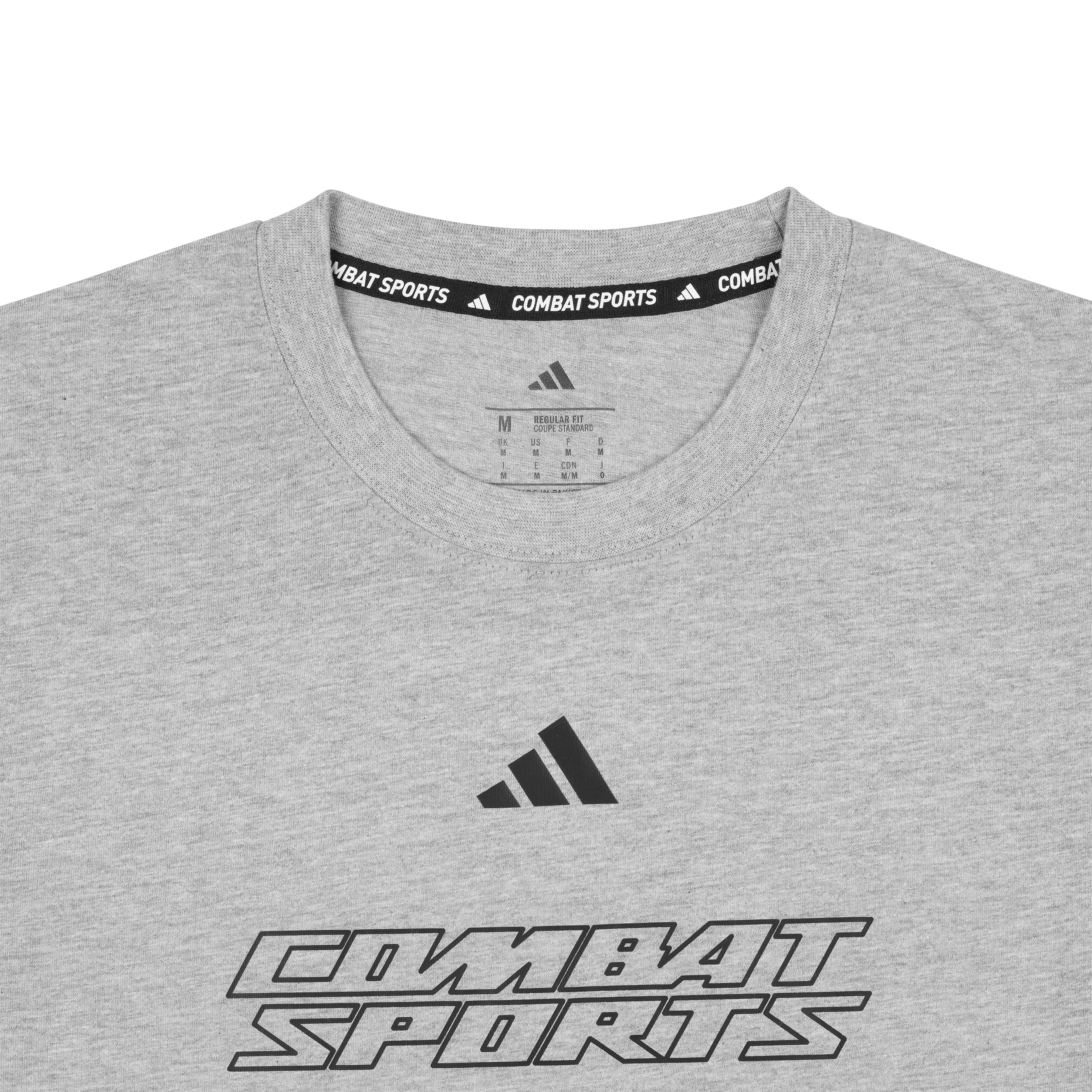 t-shirt, grau, grafik, adidas, kampfsport