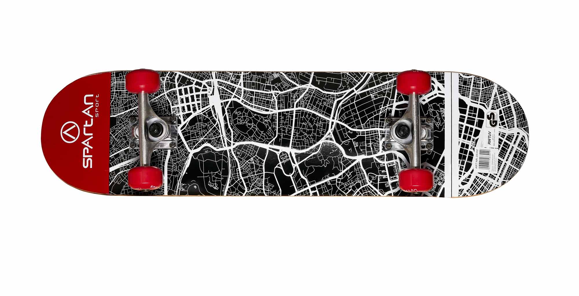 Spartan-Skateboard-28302-03 Skateboard Utop Board Skull City, 28302