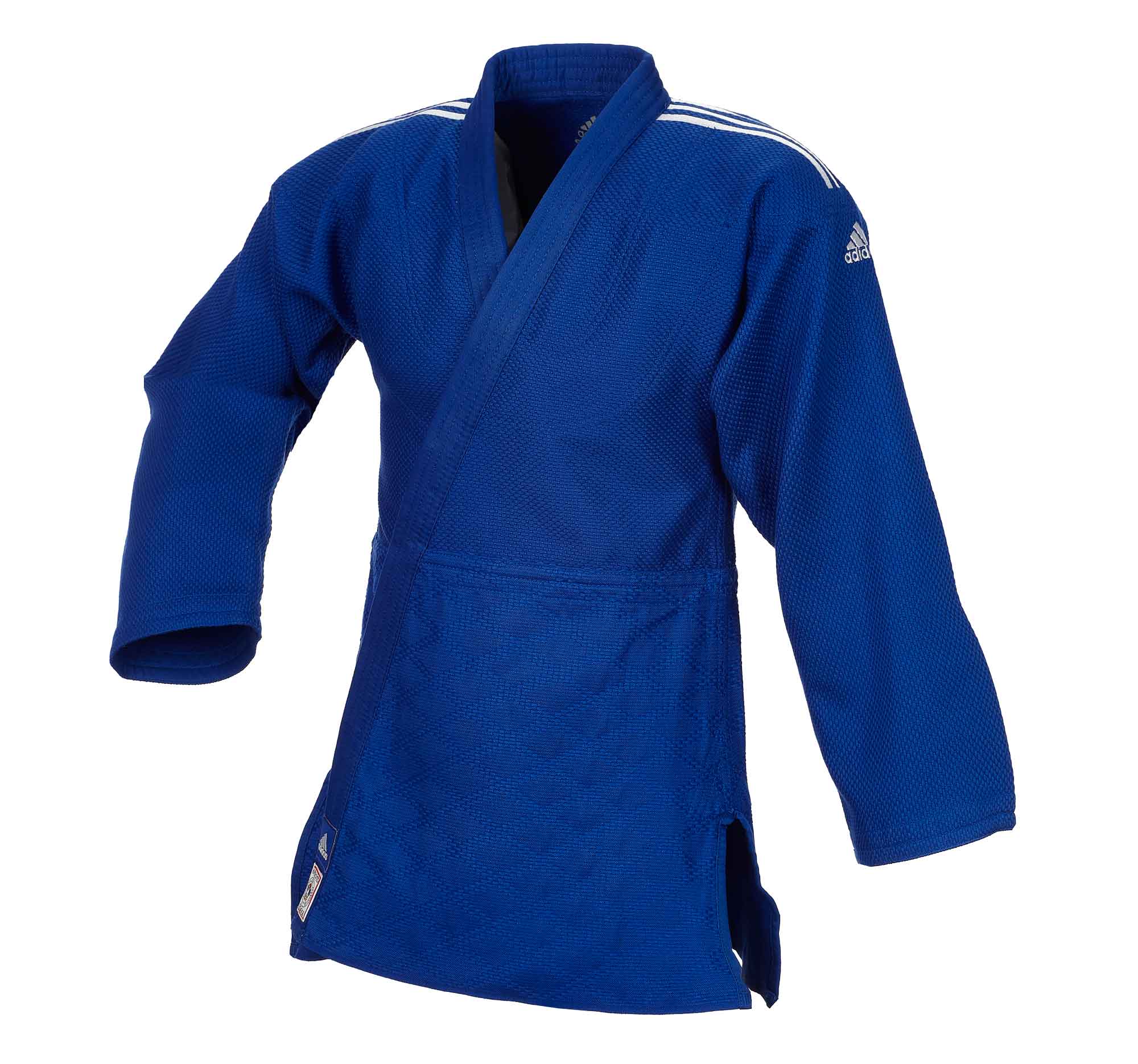 adidas-JudoGi-ChampionII-IJF-slimfit-blue-4 adidas Judoanzug CHAMPION II IJF slim cut, blau/weiße Streifen, JIJFBS