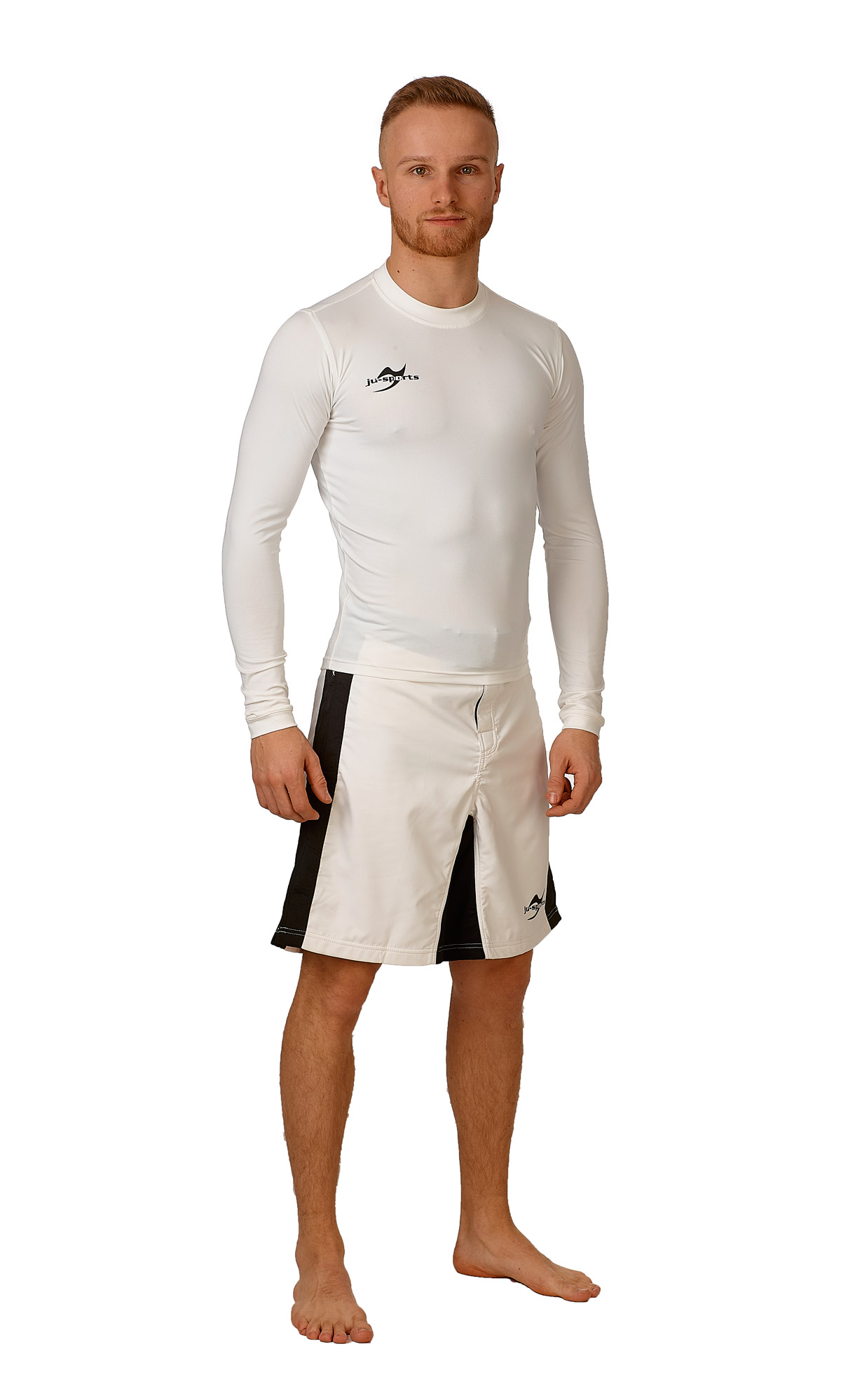 Compression Shirt langarm weiß