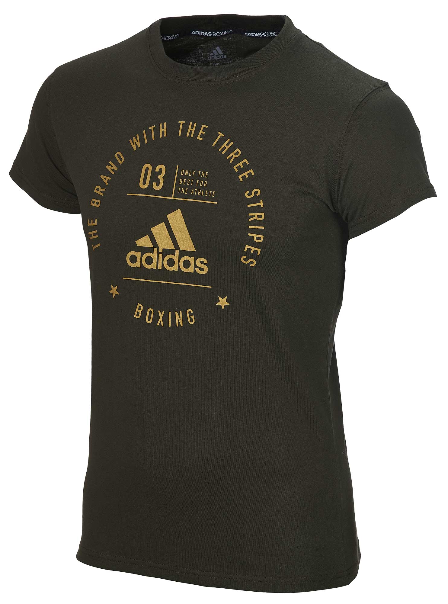 adiCL01B-Community-T-Shirt-green_gold-03 adidas Community T-Shirt "BOXING" olive/gold, adiCL01B
