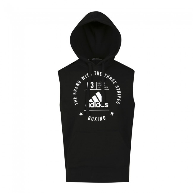 adicl05b-90100 adidas Community Sleeveless Hoody BOXING black/white, adiCL05B