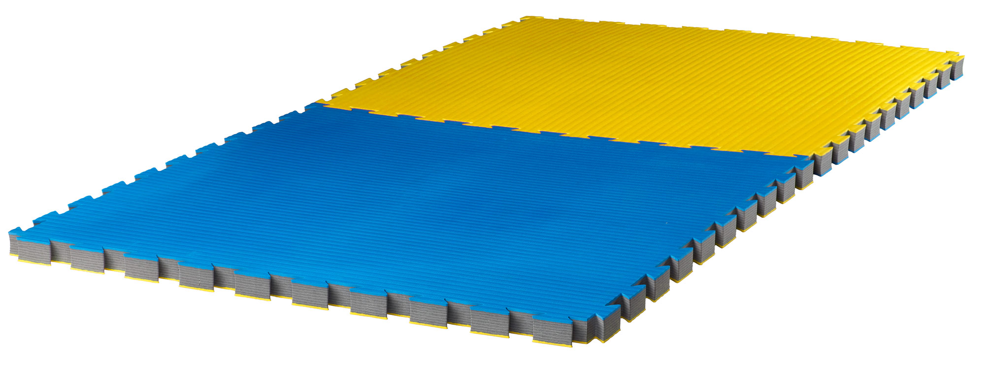 Puzzlematte Pro Tatami 4 cm blau/gelb Wendematte