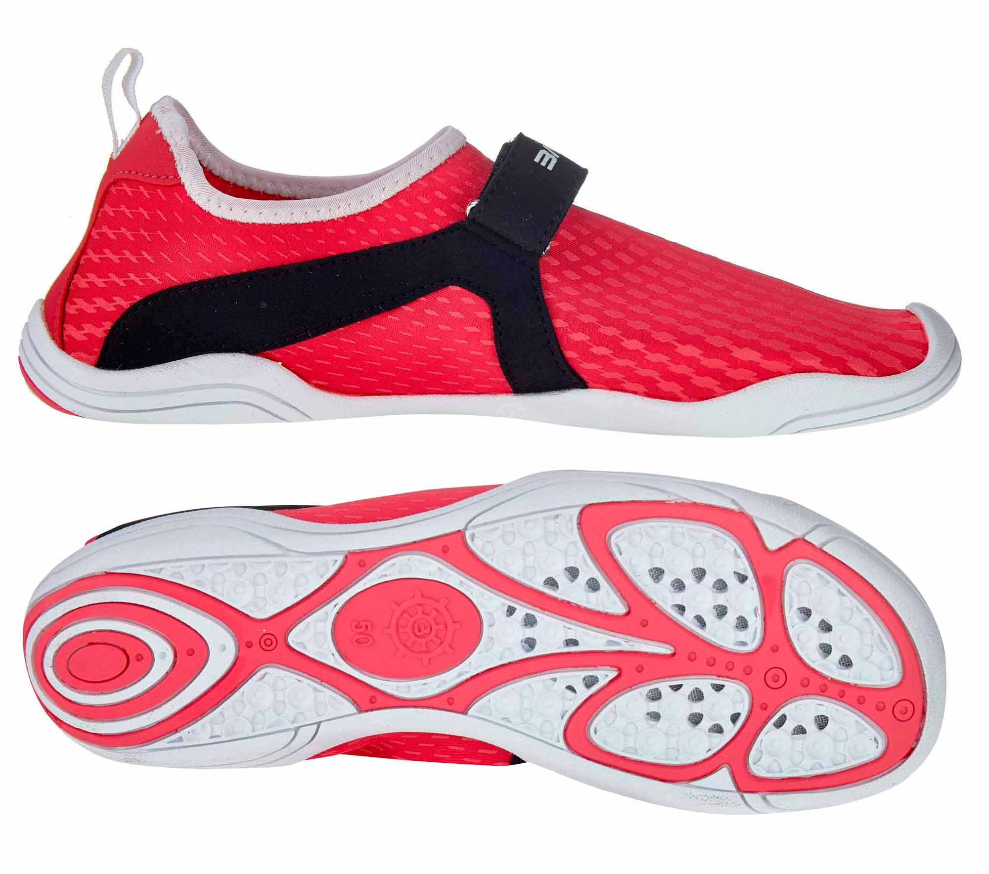 Schuh, Sneaker, Rot, Weiß, Gummi-Sohle,  Sneaker, Laufschuh, Rot, Schwarz, Gummi-Sohle