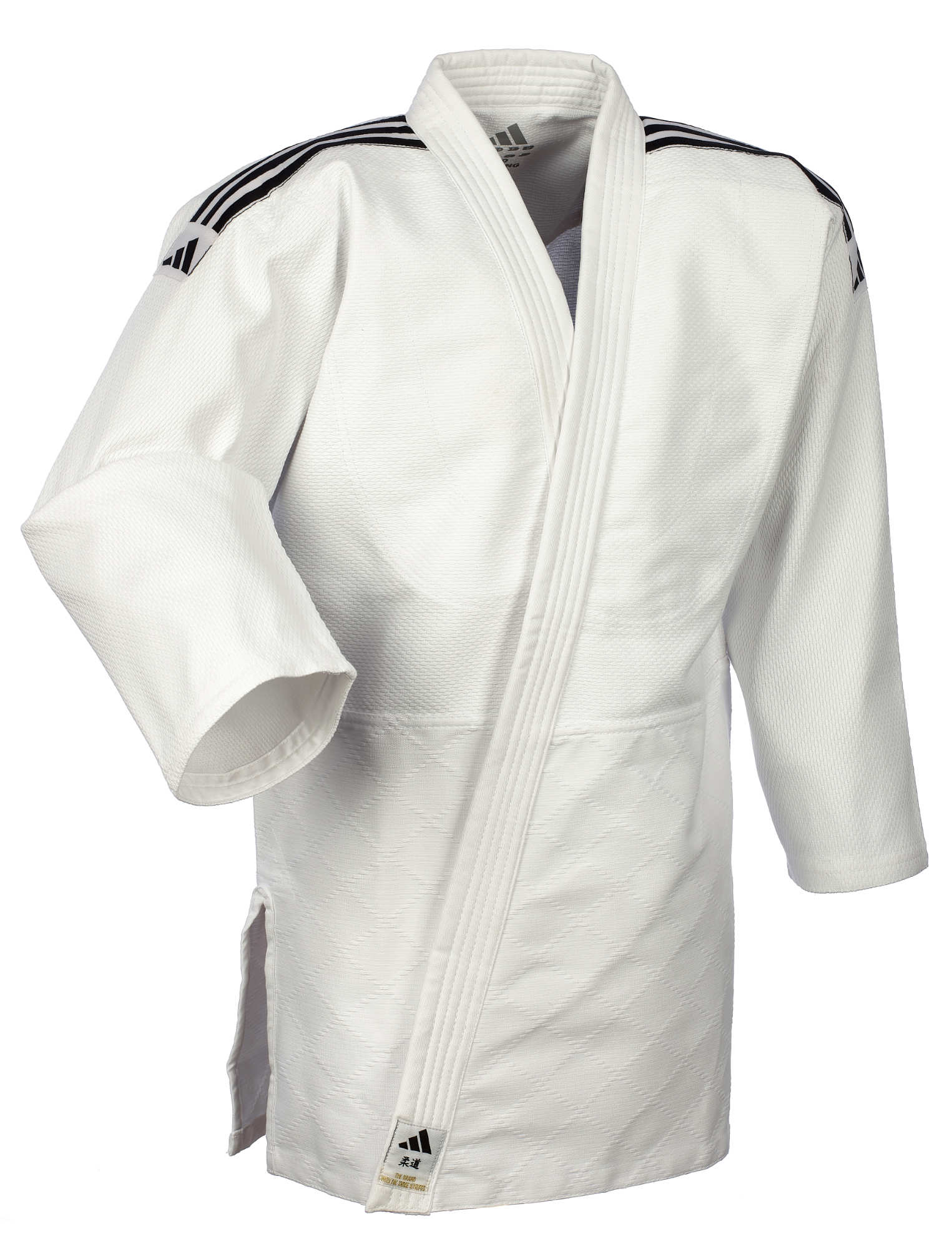 adidas Judo-Anzug Training weiß/schwarze Streifen, J500 adidas Judo-Anzug Training weiß/schwarze Streifen, J500