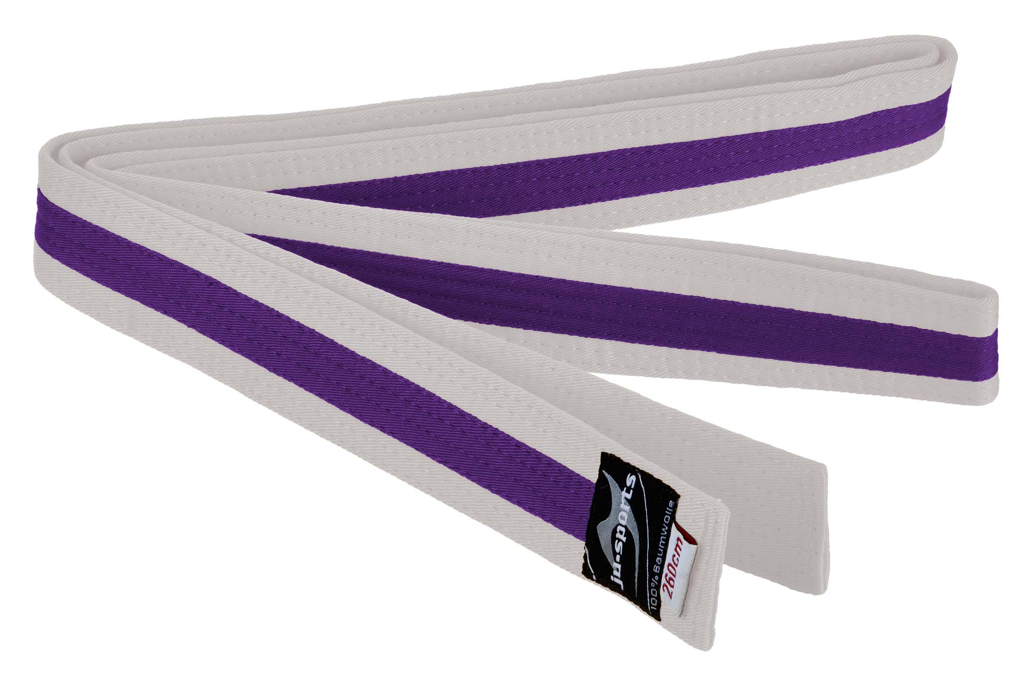 Ju-Sports Budogürtel weiß/violett/weiß