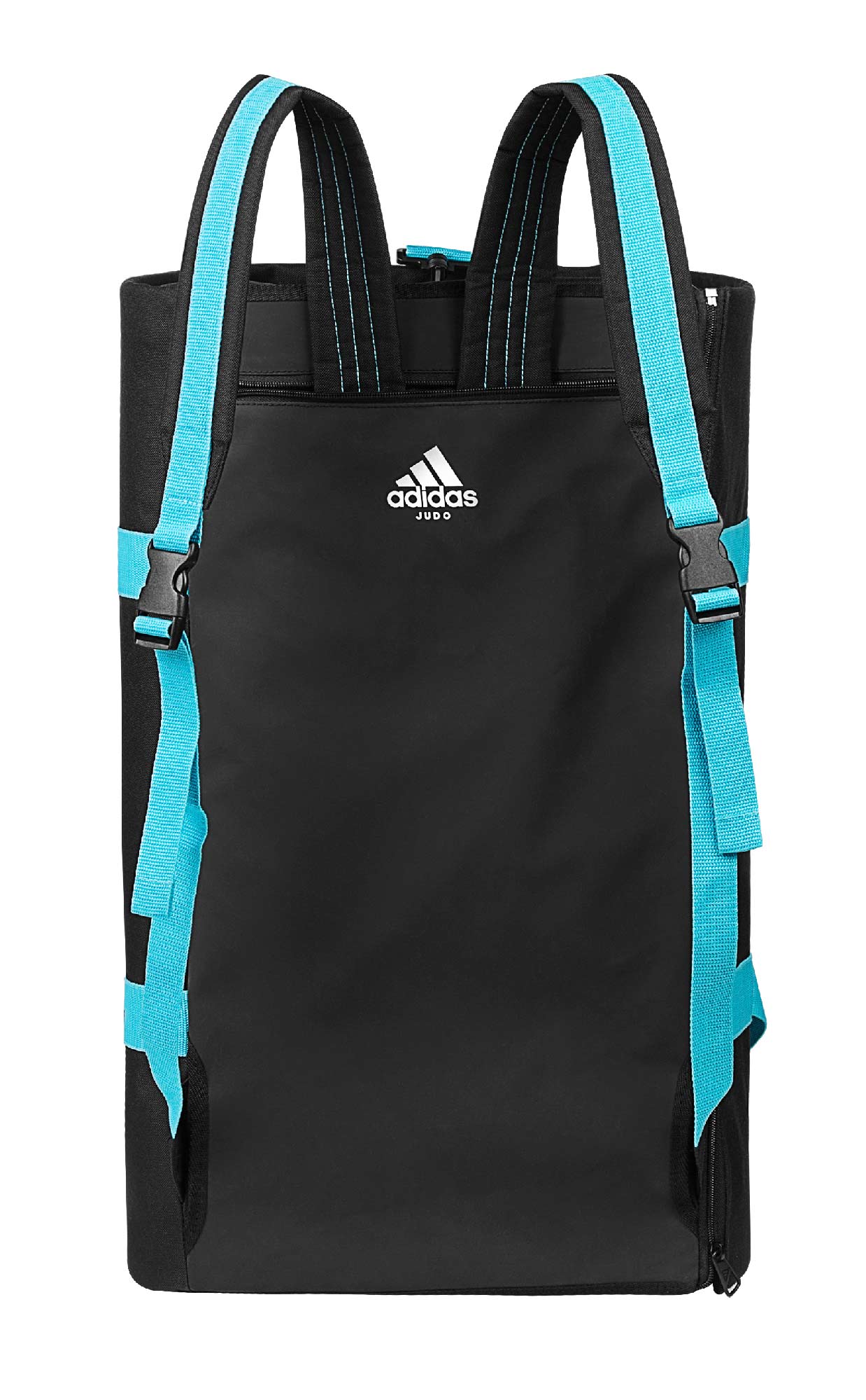 adiACC200-Black-Blue-09 adidas 2in1 Bag Judo black/cyan M, ADIACC200J