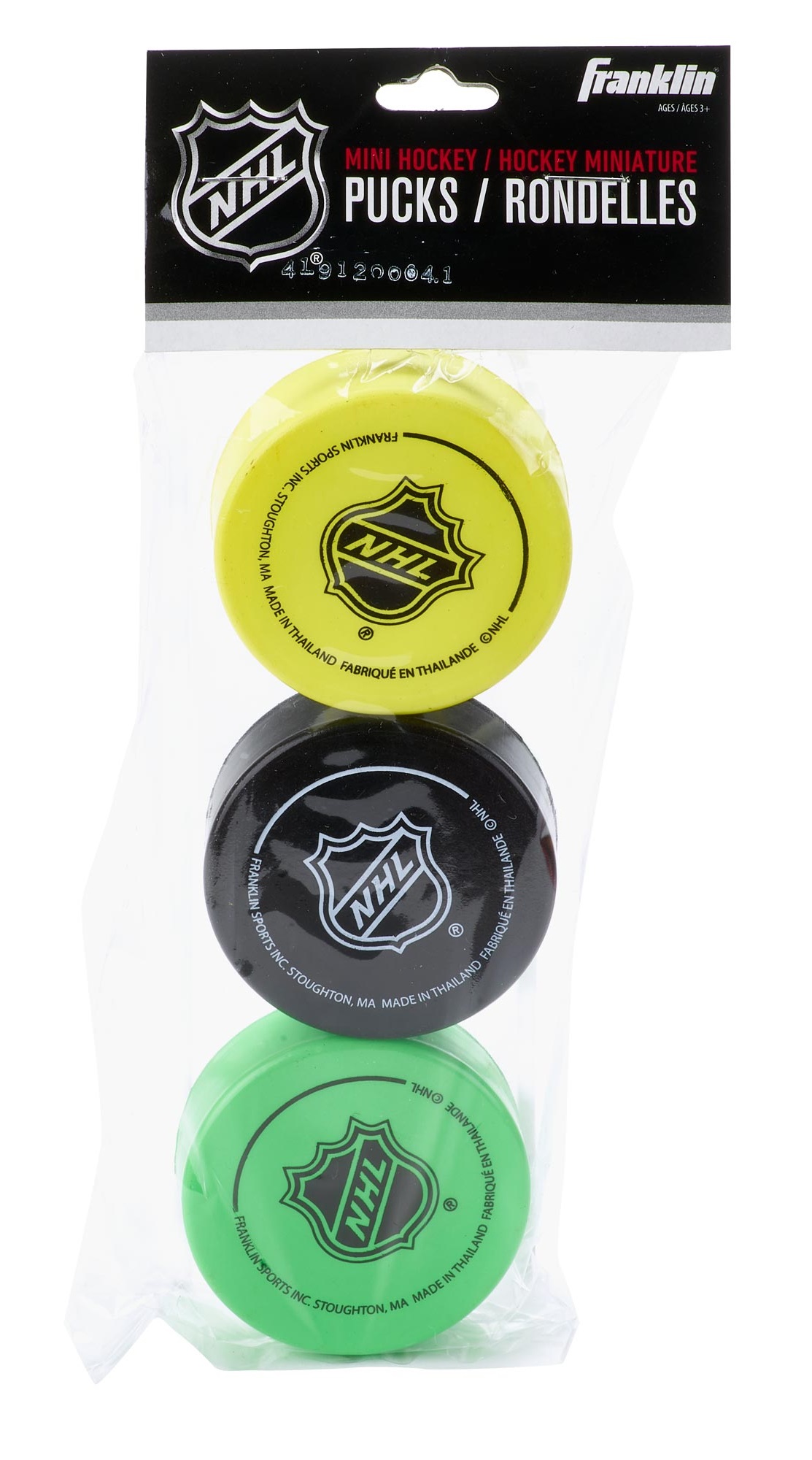 Franklin Schaumstoff Mini-Hockey Pucks, 3er Pack