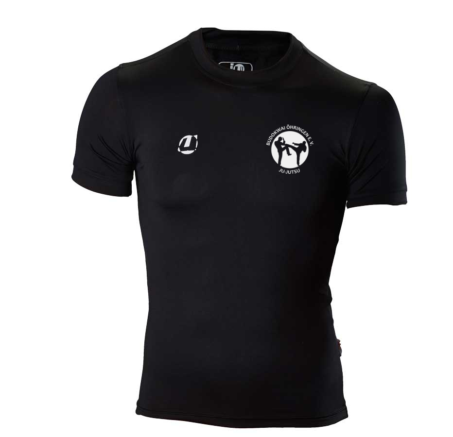 Compression Shirt kurzarm schwarz Budokwai Öhringen Vereinsedition