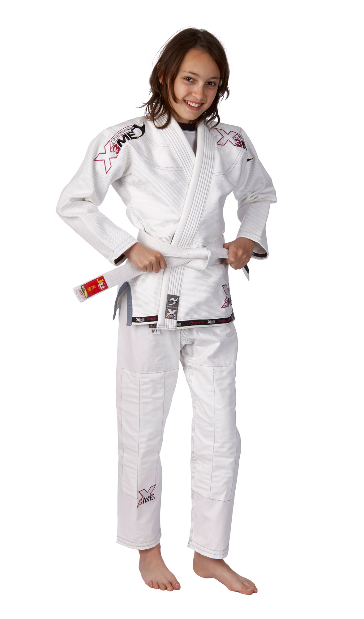 9264000-Ju-Sports-KidsGi-BJJXtremeGirl-0733 Amazona BJJ-Gi EXTREME 2.0 white/pink Girl