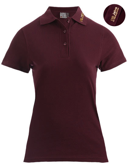Damen Poloshirt 150 Jahre TV1868 Burghausen E4005F burgundy