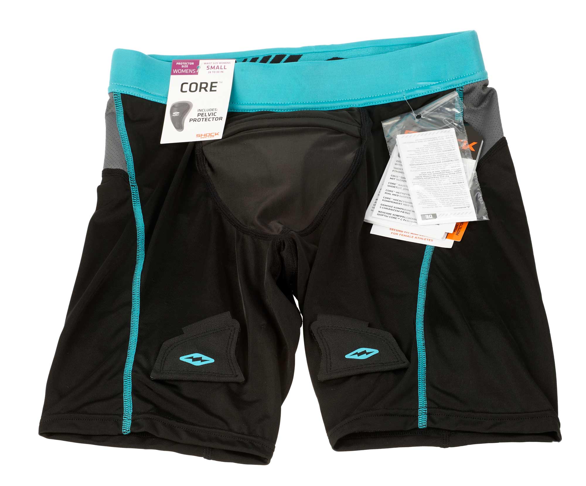 Shock-Doctor-SD30060-Core-Compr-Short-0370 Shock Doctor Tiefschutz: Compression Hockey Short Damen mit Pelvic Protector, 30060