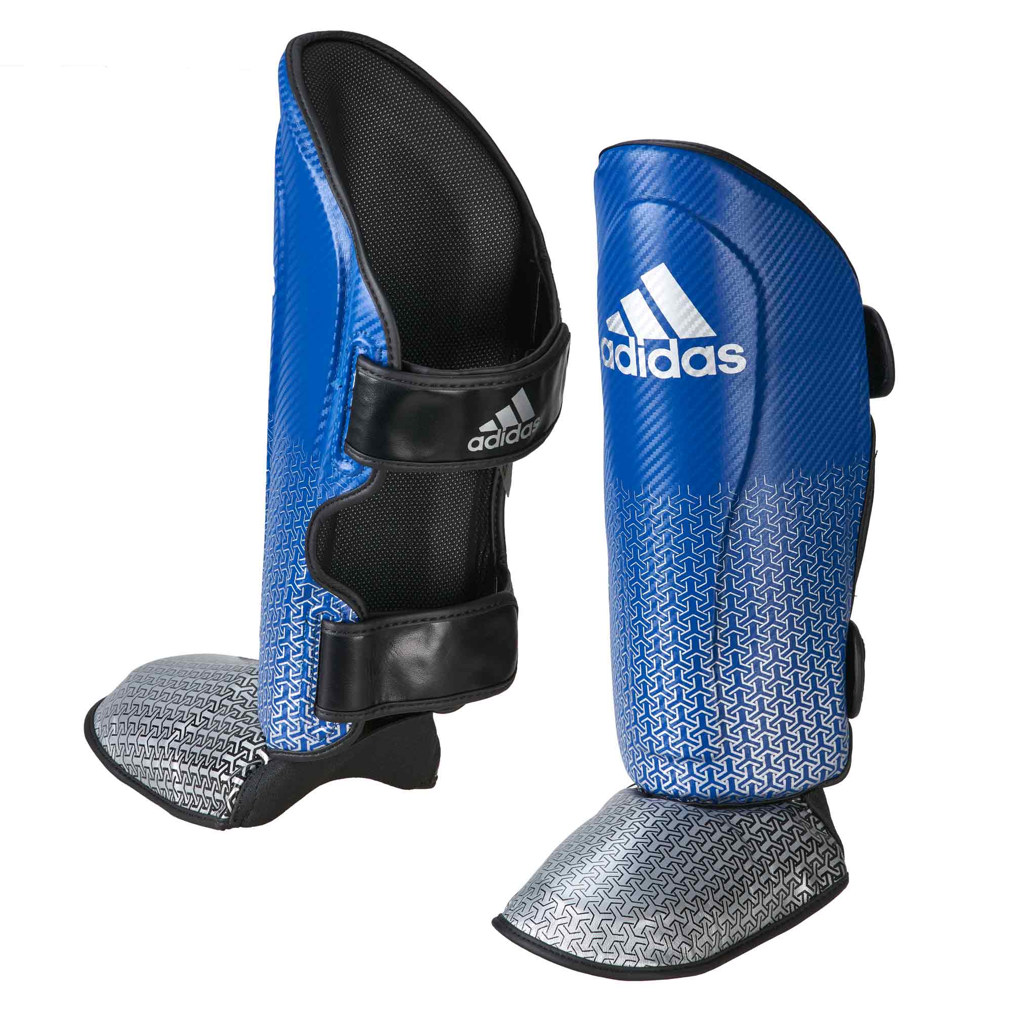 adiKBSI300-Pro-Shin-n-Step-blue_silver-01 adidas Pro Kickboxing Schienbein-Spannschutz blue/silver, adiKBSI300