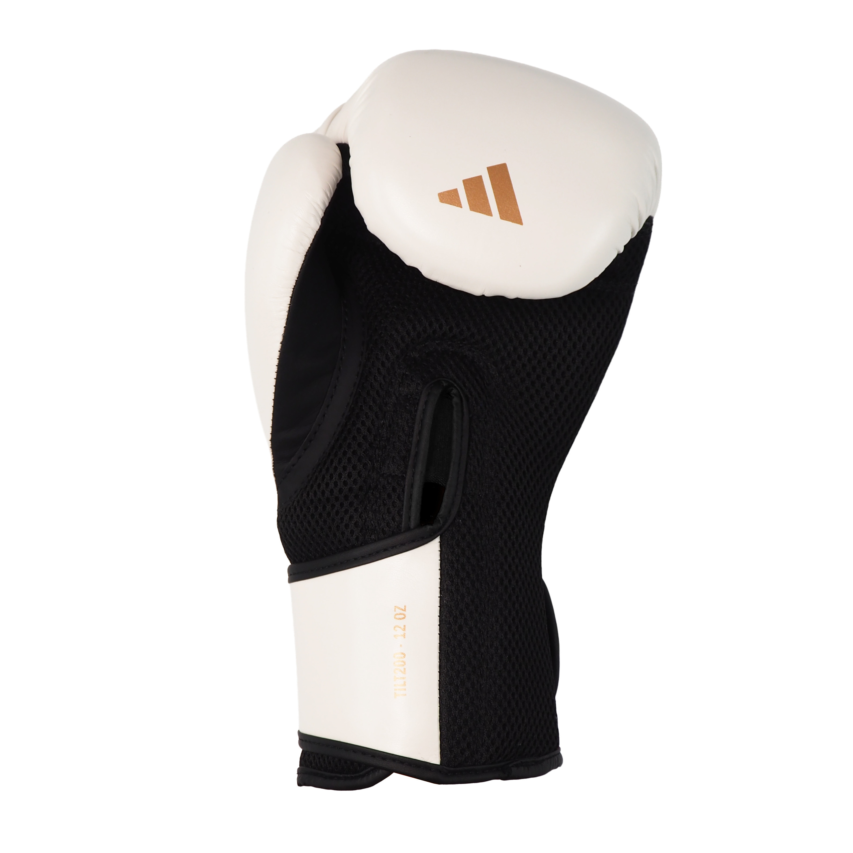 Boxing glove, Neoprene, Schwarz, Weiße Manschette, Beige Werbesign