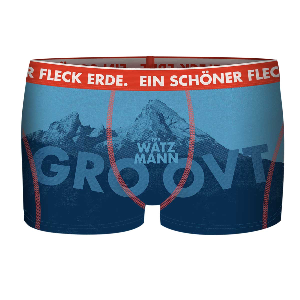 Boxershorts "Der Watzmann groovt" himmelblau, Herren