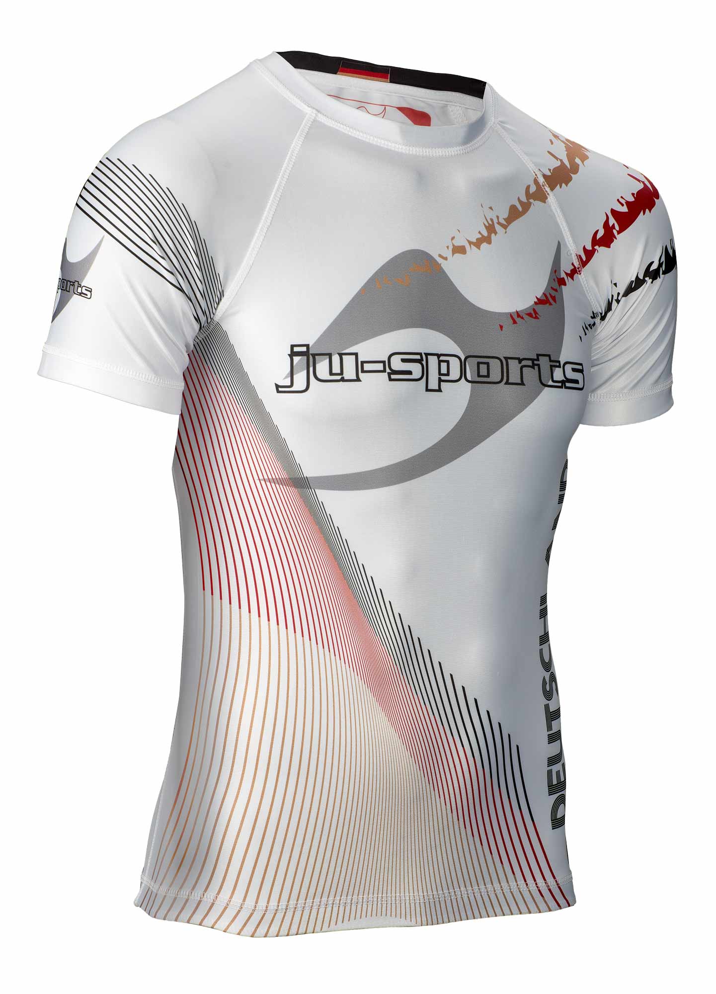 1007200-Rashguard-Pro_C18-Germany-kurzarm-weiss-01 Set - 2 Rashguards Pro C18 Germany weiß & schwarz