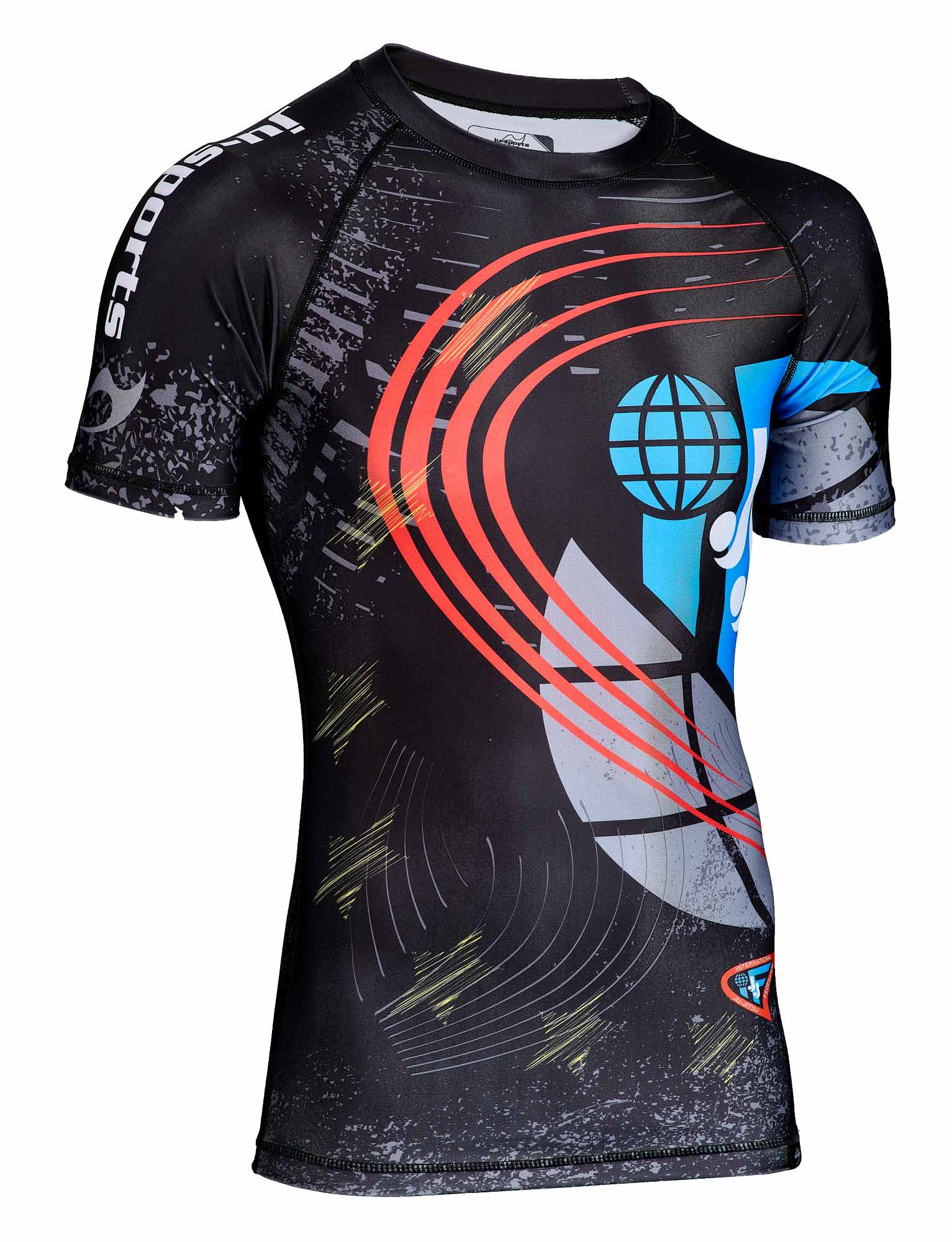 Rashguard kurzarm schwarz - JJIF approved