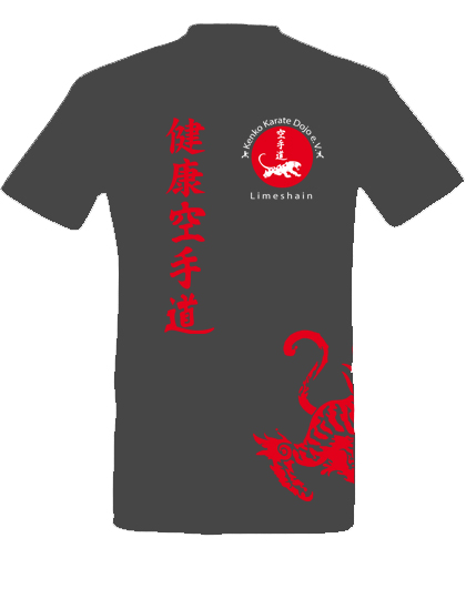 Kenko Karate Tiger Shirt - Kinder - dark grey