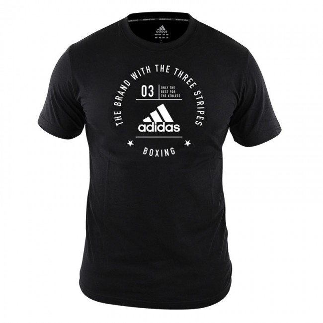 adicl01b-90100_1 adidas Community T-Shirt "BOXING" black/white, adiCL01B