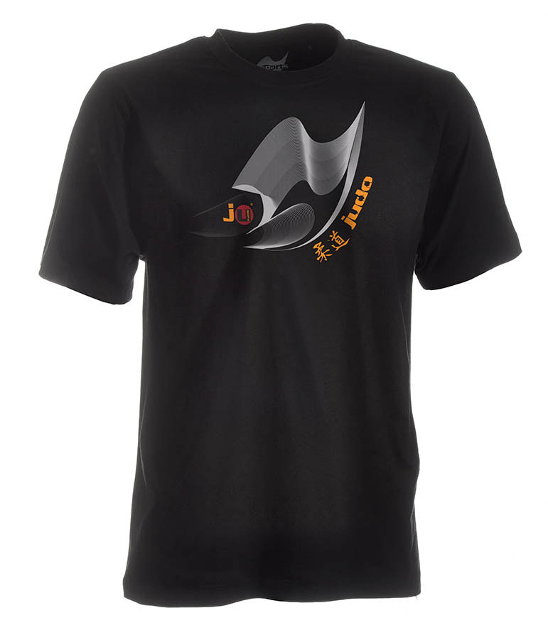 Judo-Shirt Moiré schwarz