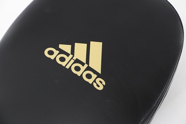 adisbac01_3 adidas Training Curved Paar-Pratzen kurz schwarz/gold, ADISBAC01