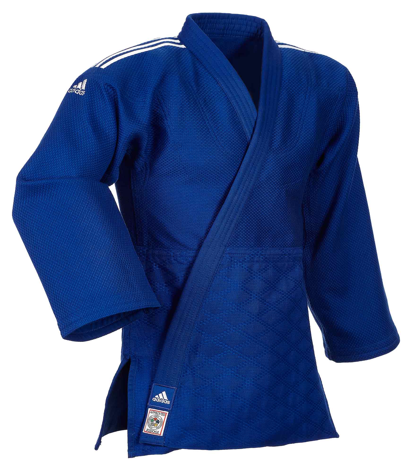 adidas-JudoGi-ChampionII-IJF-normal-blue-2 adidas Judoanzug CHAMPION II IJF, blau/weiße Streifen, JIJFB