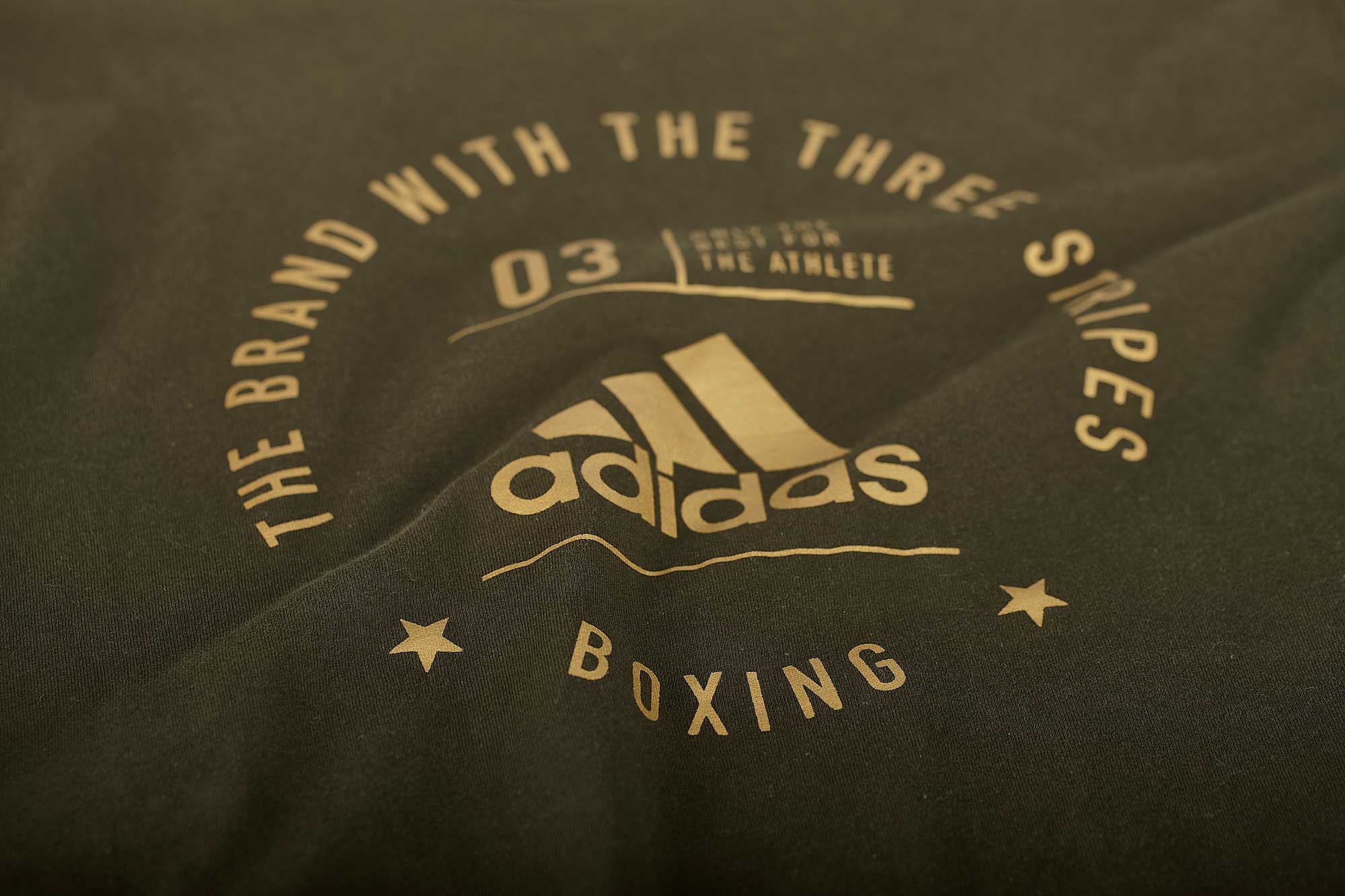 adiCL01B-Community-T-Shirt-green_gold-D0012 adidas Community T-Shirt "BOXING" olive/gold, adiCL01B