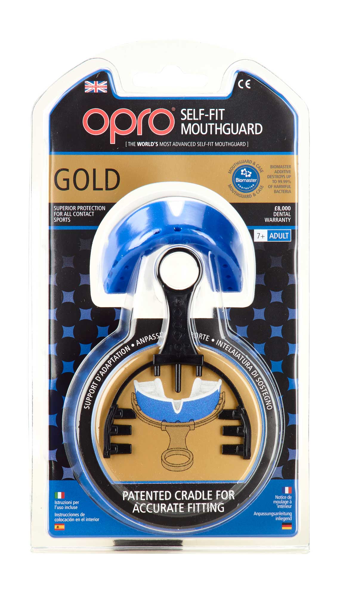 OPRO Zahnschutz Gold Senior blue/pearl