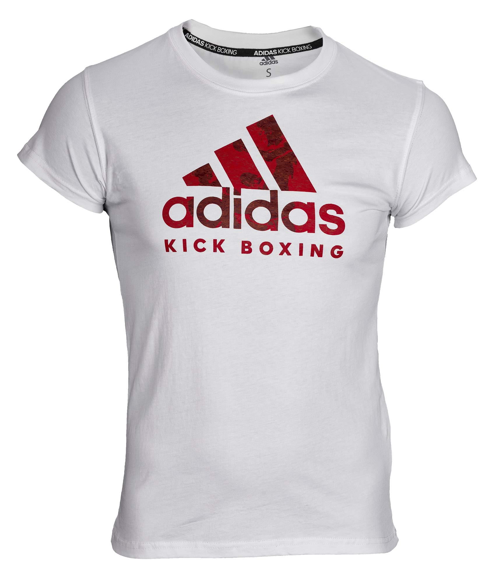 adiCLTS20KB-Badge-of-Sport-T-Shirt-white_red-1603 adidas Badge of Sport T-Shirt Kickboxing weiß, adiCLTS20KB