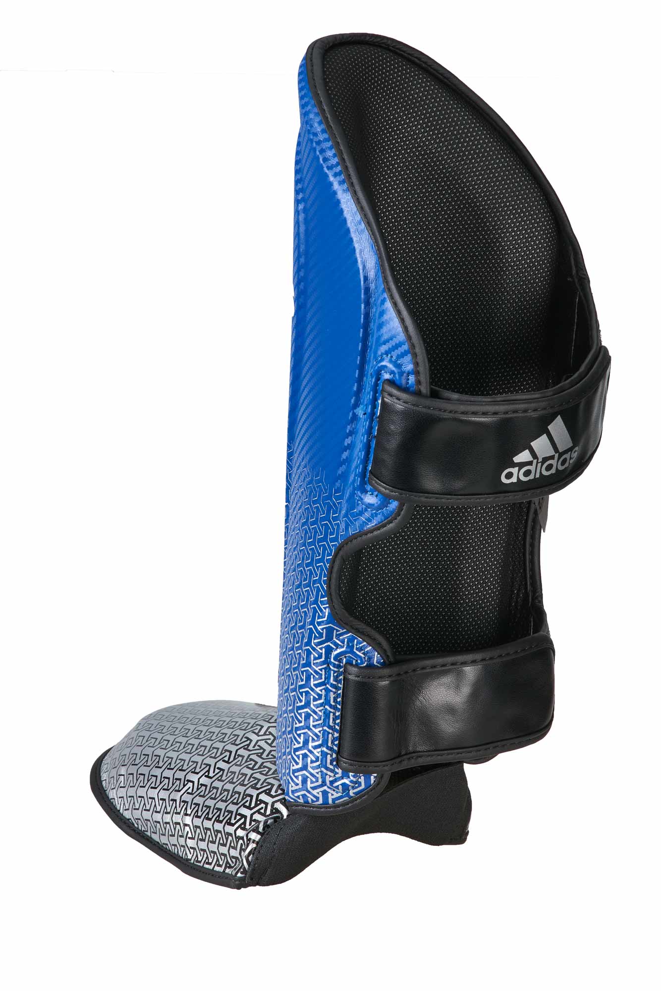 adiKBSI300-Pro-Shin-n-Step-blue_silver-0786 adidas Pro Kickboxing Schienbein-Spannschutz blue/silver, adiKBSI300