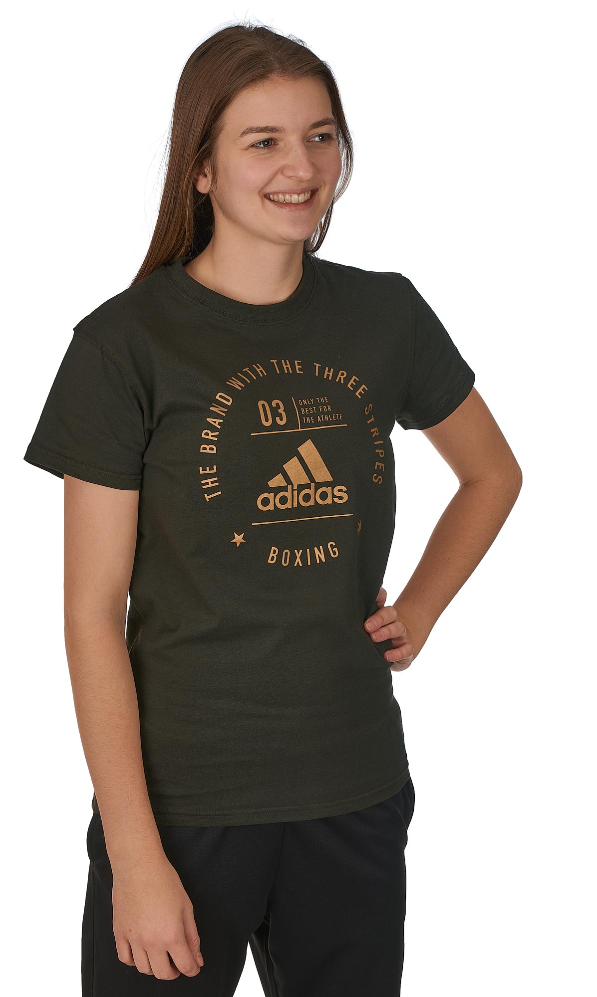 adiCL01B-Community-T-Shirt-green_gold-0277 adidas Community T-Shirt "BOXING" olive/gold, adiCL01B