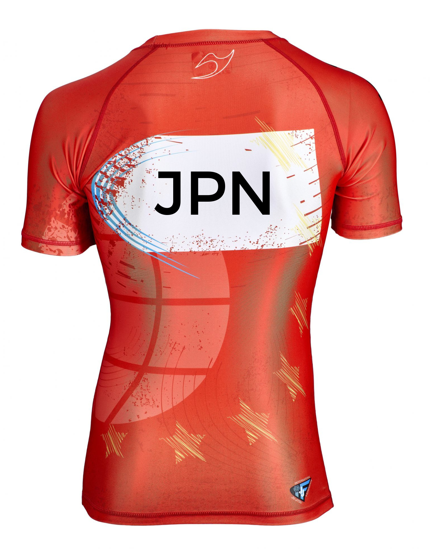 Rashguard kurzarm rot - JJIF approved mit Ländercode Rashguard kurzarm rot - JJIF approved mit Ländercode