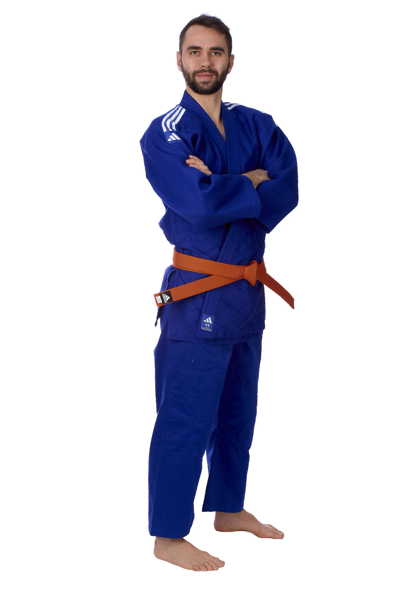 Judo-Training-blue-Modell-0252 adidas Judo-Anzug "Training" blau/weiße Streifen, J500B